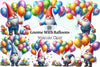 Gnome Balloons Clipart Bundle