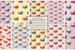Pastel Macarons Seamless Papers - CraftNest - Digital Crafting and Art