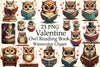 Valentine Owl Book Clipart Bundle