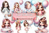 Girl Balloon Clipart Bundle