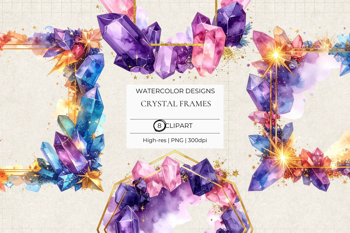 Crystal Frames Clipart - CraftNest - Digital Crafting and Art