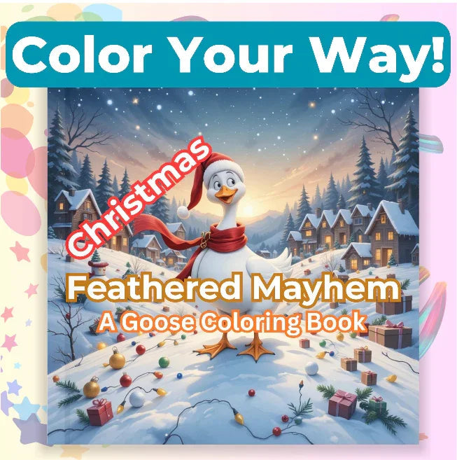 Funny Christmas Goose Coloring Book Bundle - CraftNest - Digital Crafting and Art