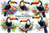 Toucan Rainforest Clipart Bundle