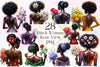Black Woman Rear View Clipart Bundle