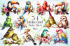 Mom And Baby Bird Clipart Bundle 2