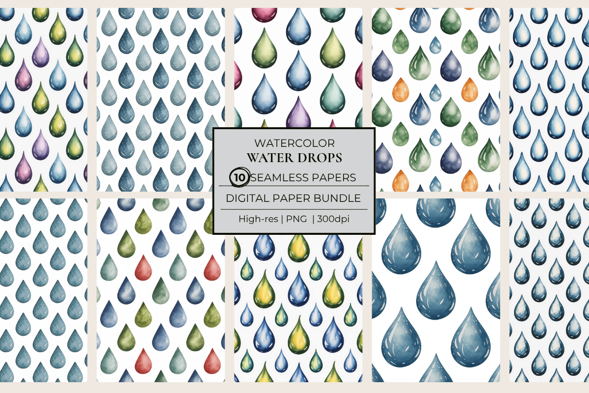 Water Drops Seamless Papers