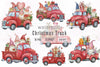 Christmas Truck Cliparts Clipart Bundle