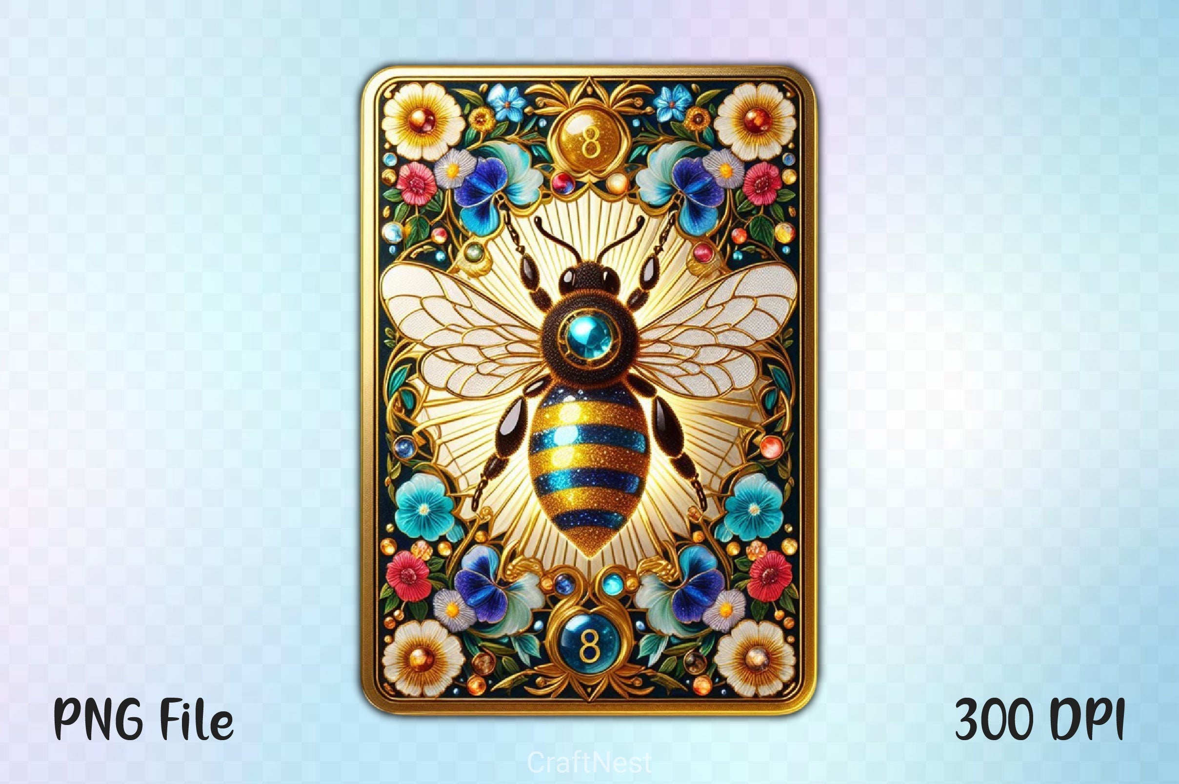 Honey Bee Tarot Card Clipart Bundle 2