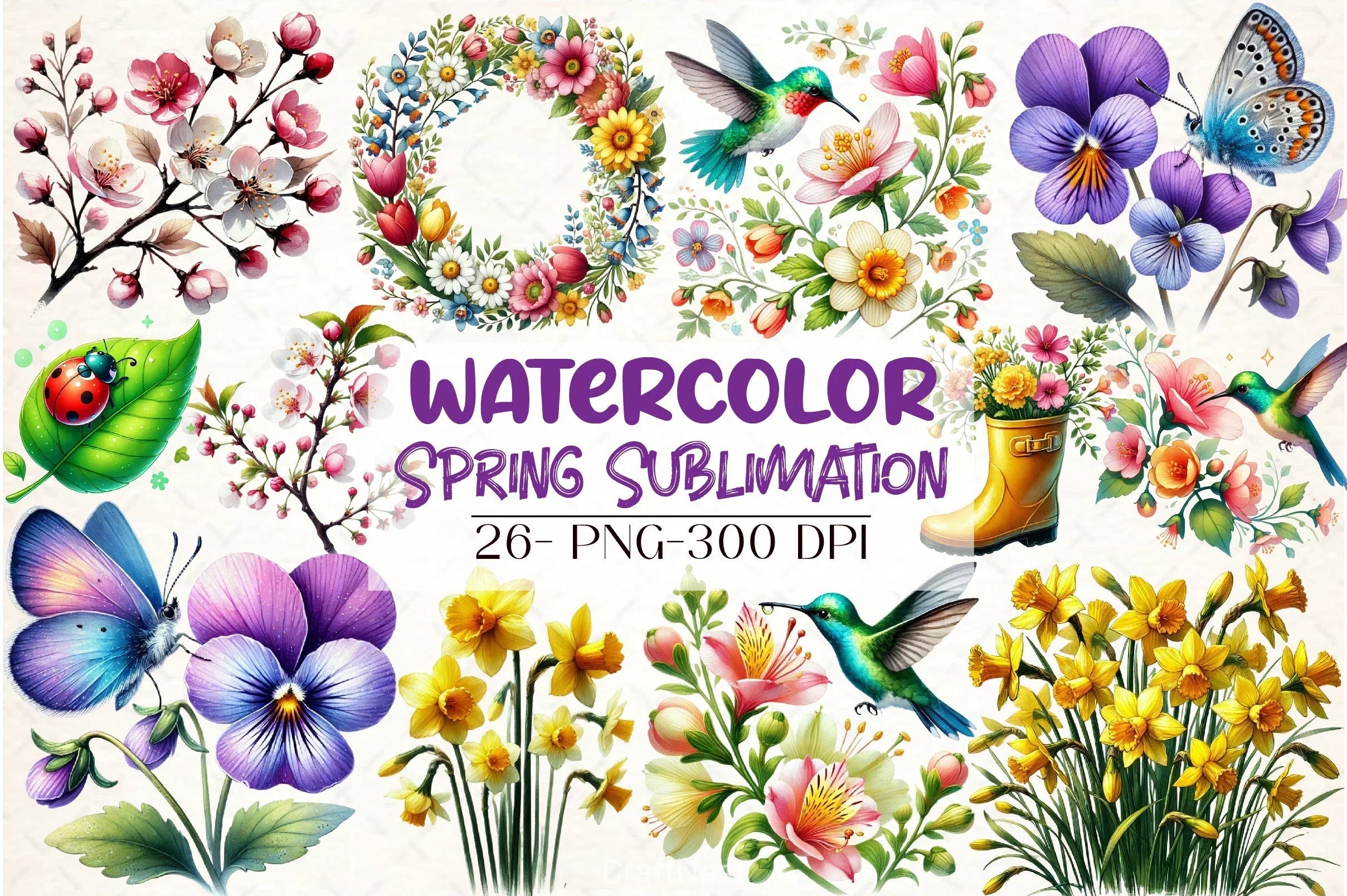 Spring Clipart Bundle 7 - CraftNest - Digital Crafting and Art