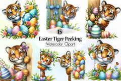 Easter Tiger Clipart Bundle - CraftNest - Digital Crafting and Art