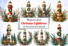 Christmas Lighthouse Clipart Bundle