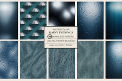 Rainy Evenings Seamless Papers - CraftNest - Digital Crafting and Art