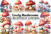 Lovely Mushrooms Clipart Bundle