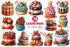 Christmas Cake Clipart Bundle 3