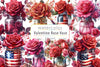 Rose In Vase Clipart Bundle