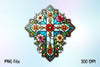 Stained Glass Cross Tarot Card Clipart Bundle 11