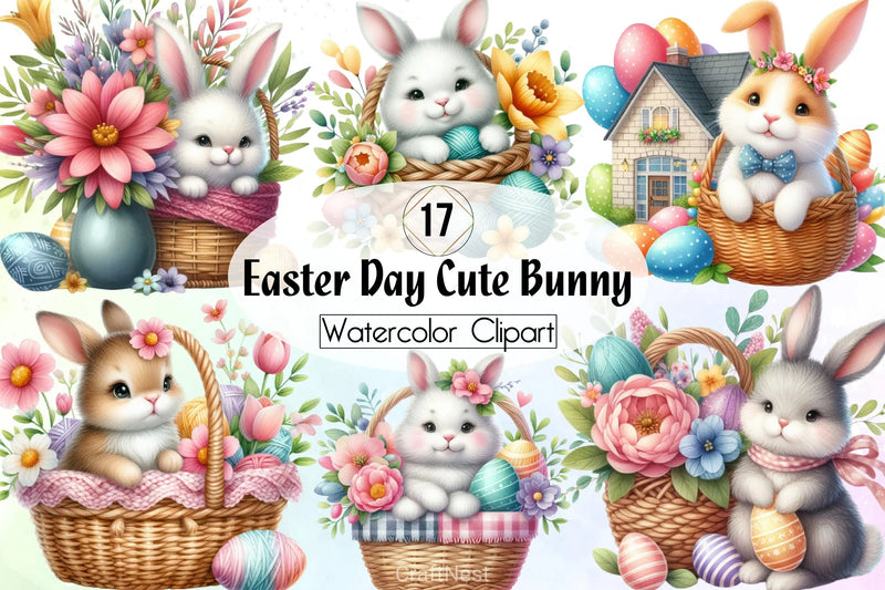 Easter Bunny Clipart Bundle 52 - CraftNest - Digital Crafting and Art