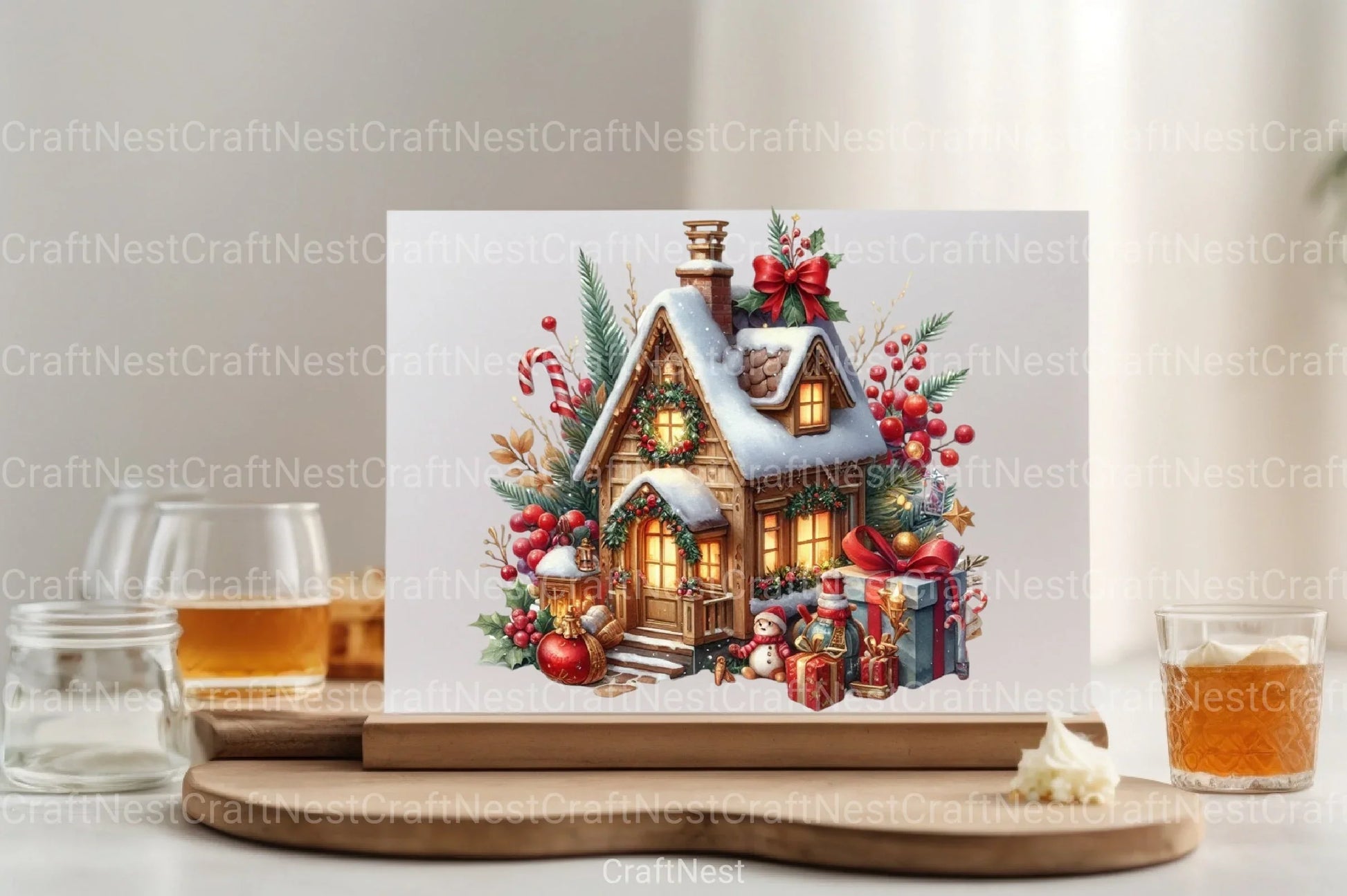 Winter Candy House Clipart Bundle - CraftNest - Digital Crafting and Art