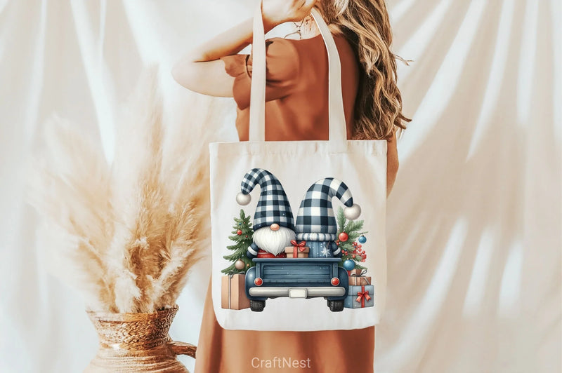 Christmas Gnome & Truck Clipart Bundle 2 - CraftNest - Digital Crafting and Art