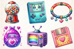 Nostalgic 90s Retro Clipart Bundle - CraftNest - Digital Crafting and Art