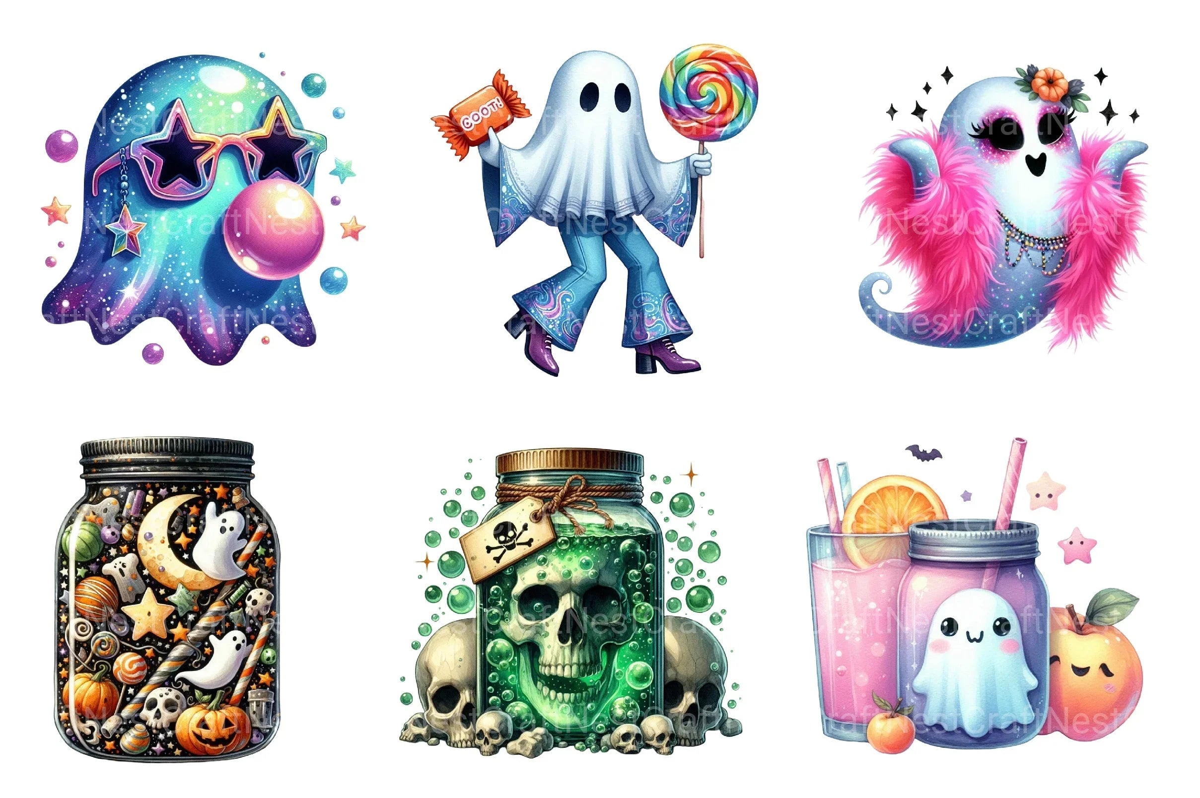 Halloween Mason Jar Clipart Bundle 1 - CraftNest - Digital Crafting and Art
