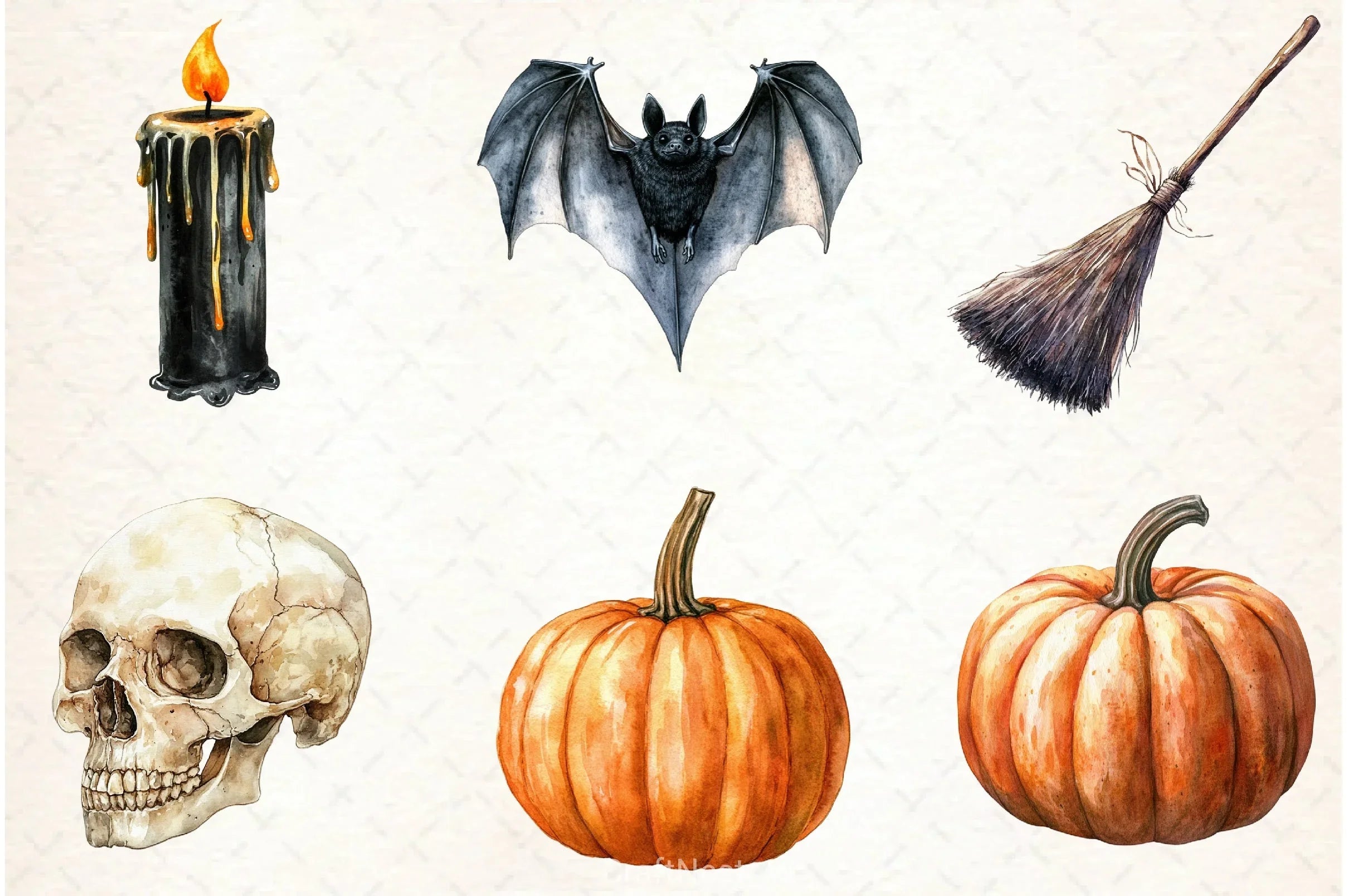 Vintage Halloween Clipart Bundle 15 - CraftNest - Digital Crafting and Art