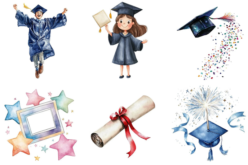 Graduation Set Clipart Bundle - CraftNest - Digital Crafting and Art