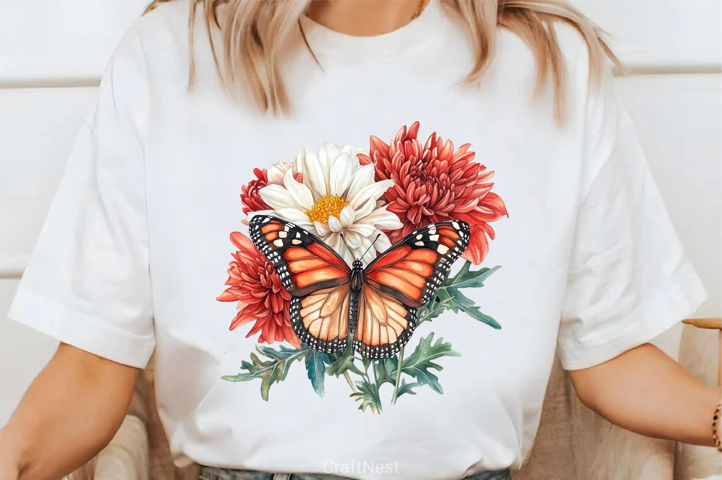 Burgundy Autumn Leaves & Flowers Clipart Bundle - CraftNest - Digital Crafting and Art