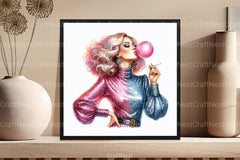 Funny Retro Pinup Girl Clipart Bundle - CraftNest - Digital Crafting and Art