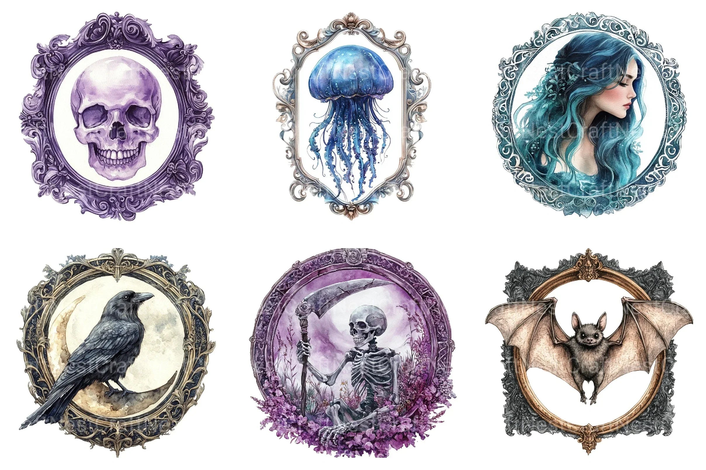 Halloween Tarot Cards Clipart Bundle - CraftNest - Digital Crafting and Art