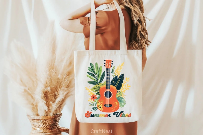 Summer Vibes Guitar Clipart Bundle 1 - CraftNest - Digital Crafting and Art