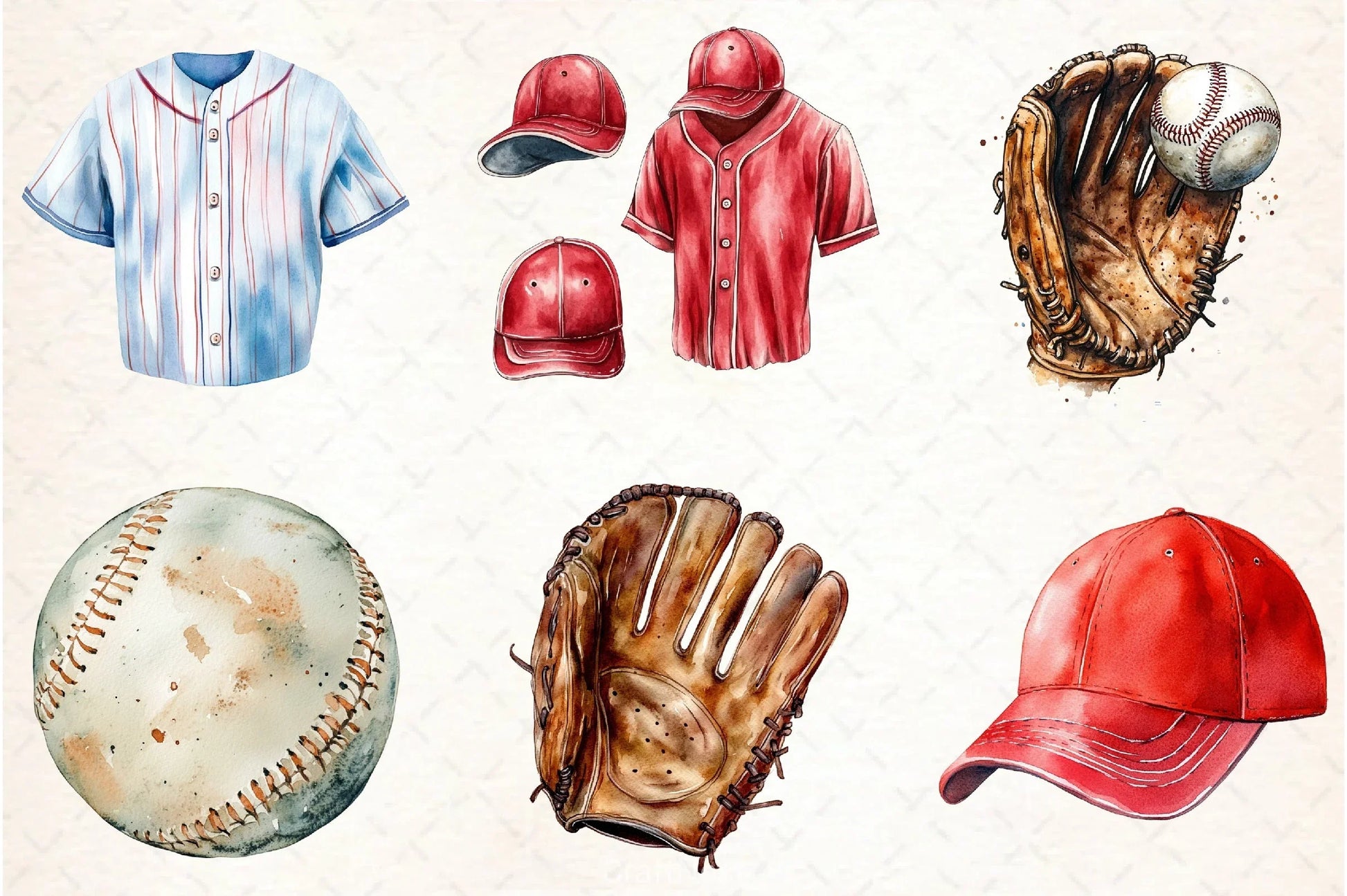 Baseball Elements Clipart Bundle - CraftNest - Digital Crafting and Art