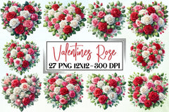Valentine's Rose Clipart Bundle - CraftNest - Digital Crafting and Art