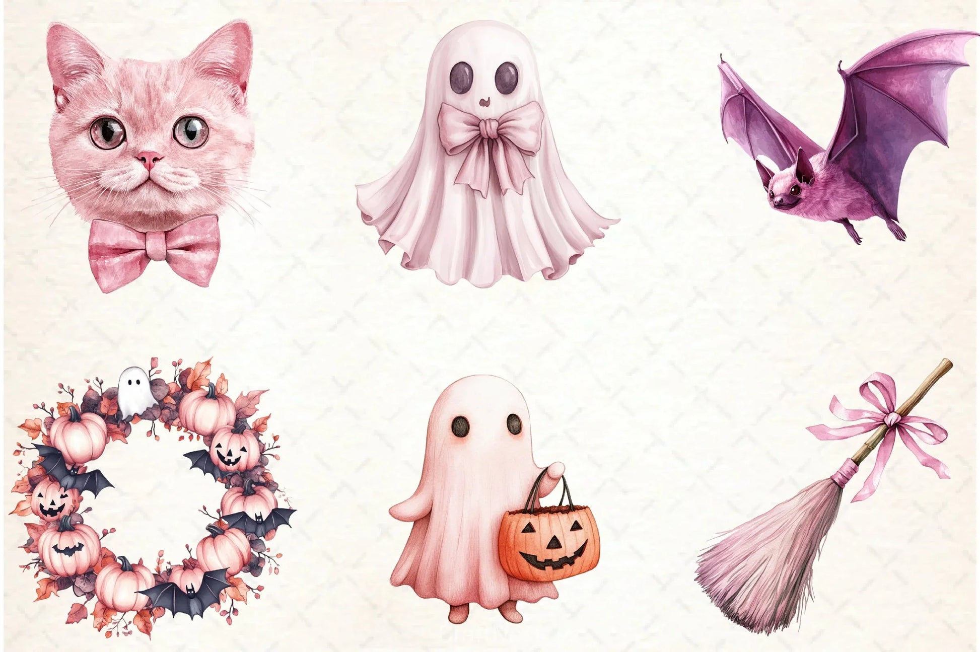 Pink Halloween Clipart Bundle - CraftNest - Digital Crafting and Art