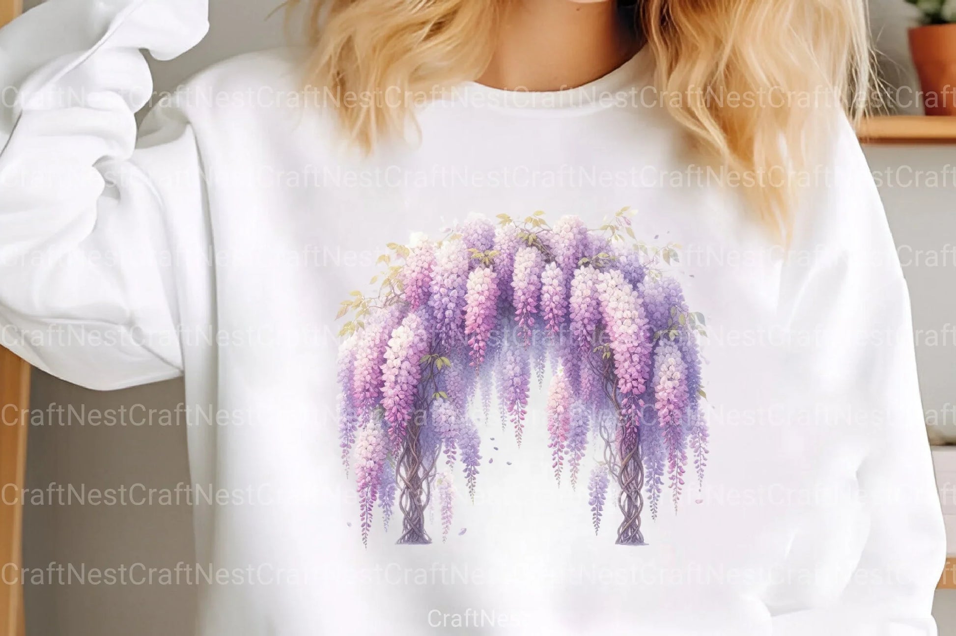 Wisteria Floral Garden Clipart Bundle - CraftNest - Digital Crafting and Art