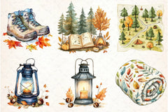 Autumn Camping Clipart Bundle 5 - CraftNest - Digital Crafting and Art