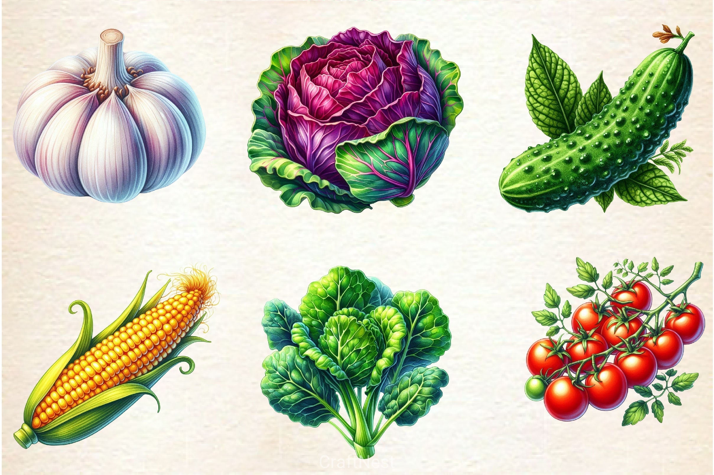 Vegetables Clipart Bundle 4