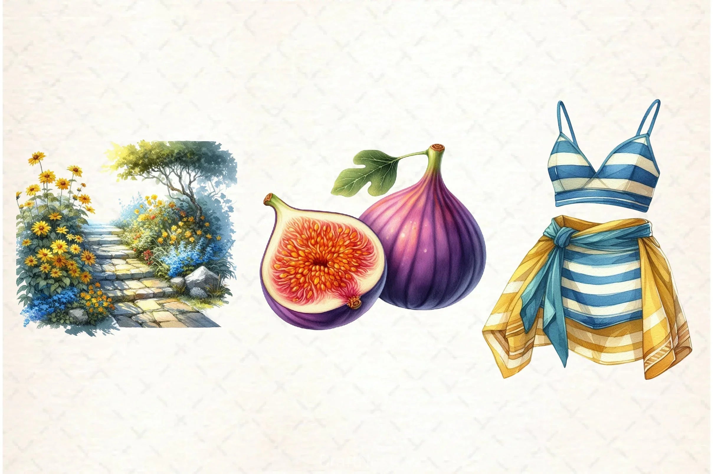 Sun Kissed Summers Clipart Bundle - CraftNest - Digital Crafting and Art