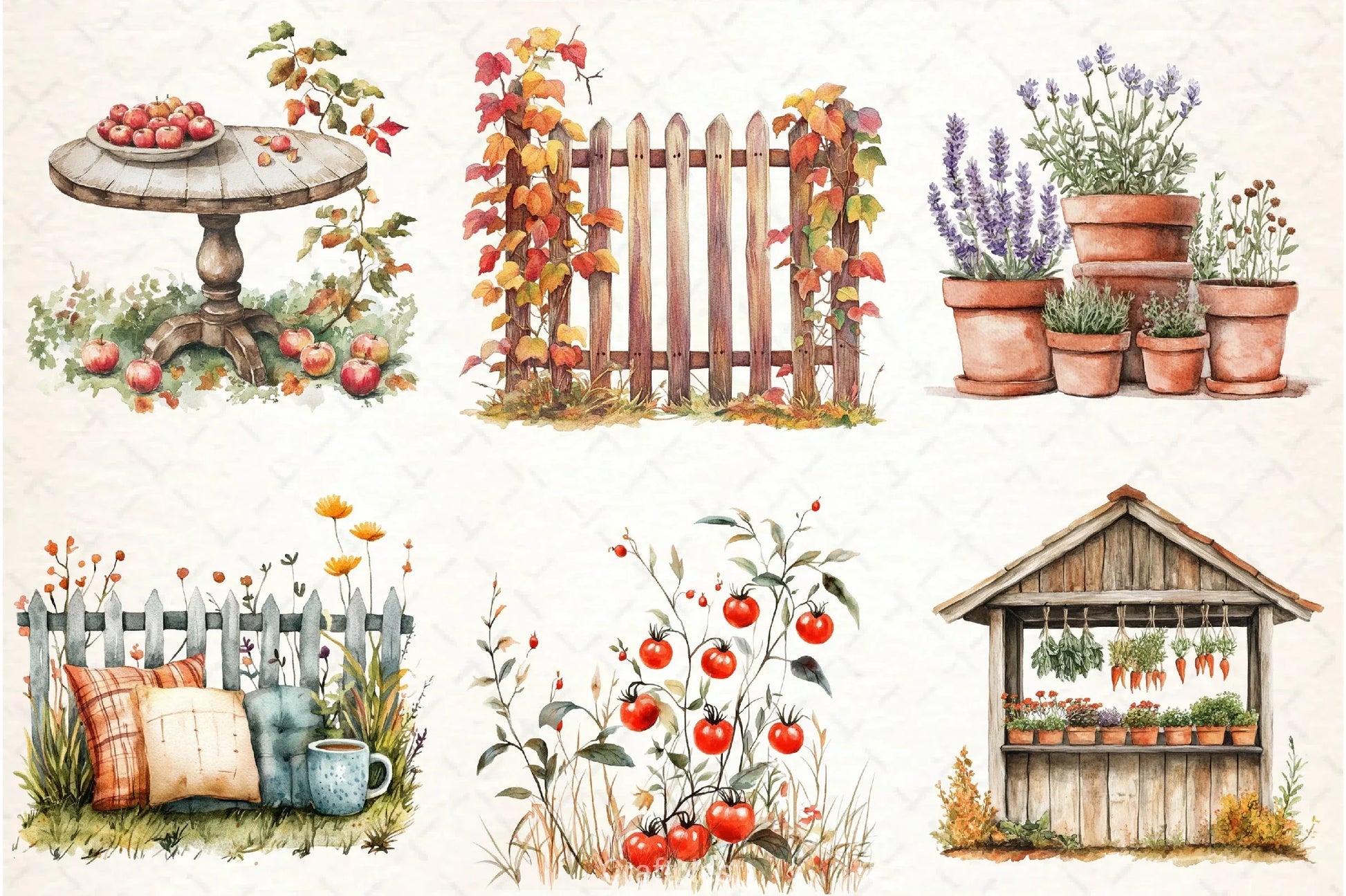 Autumn Day Garden Clipart Bundle - CraftNest - Digital Crafting and Art