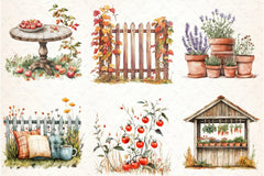 Autumn Day Garden Clipart Bundle - CraftNest - Digital Crafting and Art