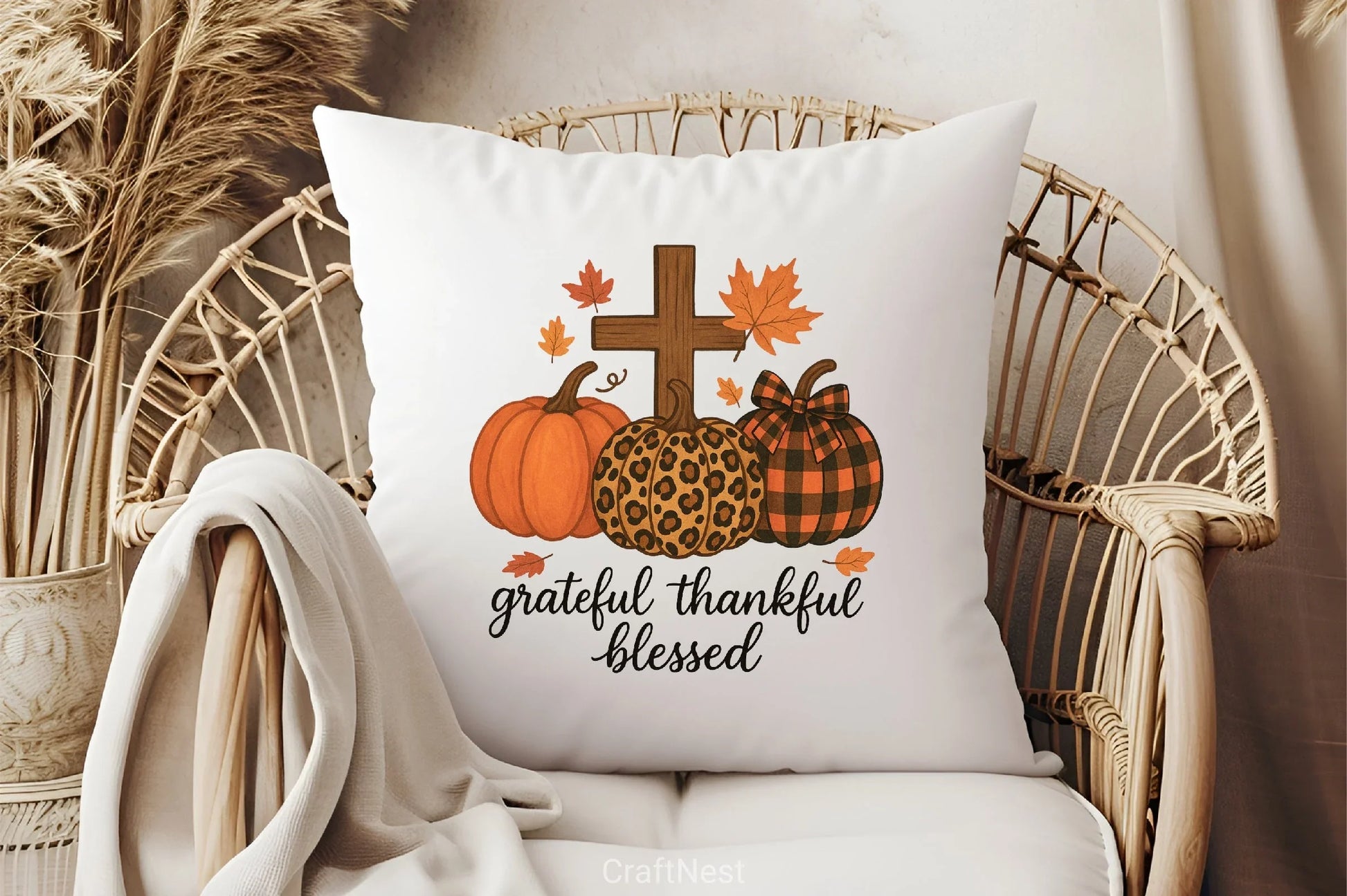 Grateful Thankful Blessed Pumpkin Clipart Bundle - CraftNest - Digital Crafting and Art