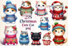 Cute Christmas Cat Clipart Bundle