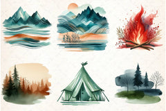 Camping Mode Clipart Bundle - CraftNest - Digital Crafting and Art