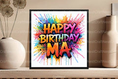 Happy Birthday Ma Clipart Bundle - CraftNest - Digital Crafting and Art