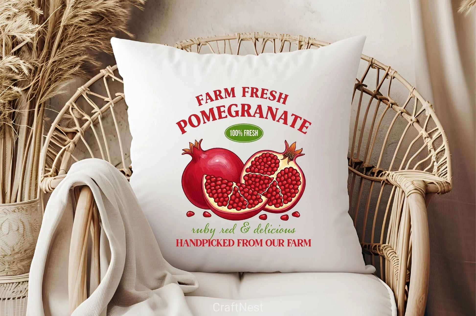 Farm Fresh Pomegranate Clipart Bundle - CraftNest - Digital Crafting and Art
