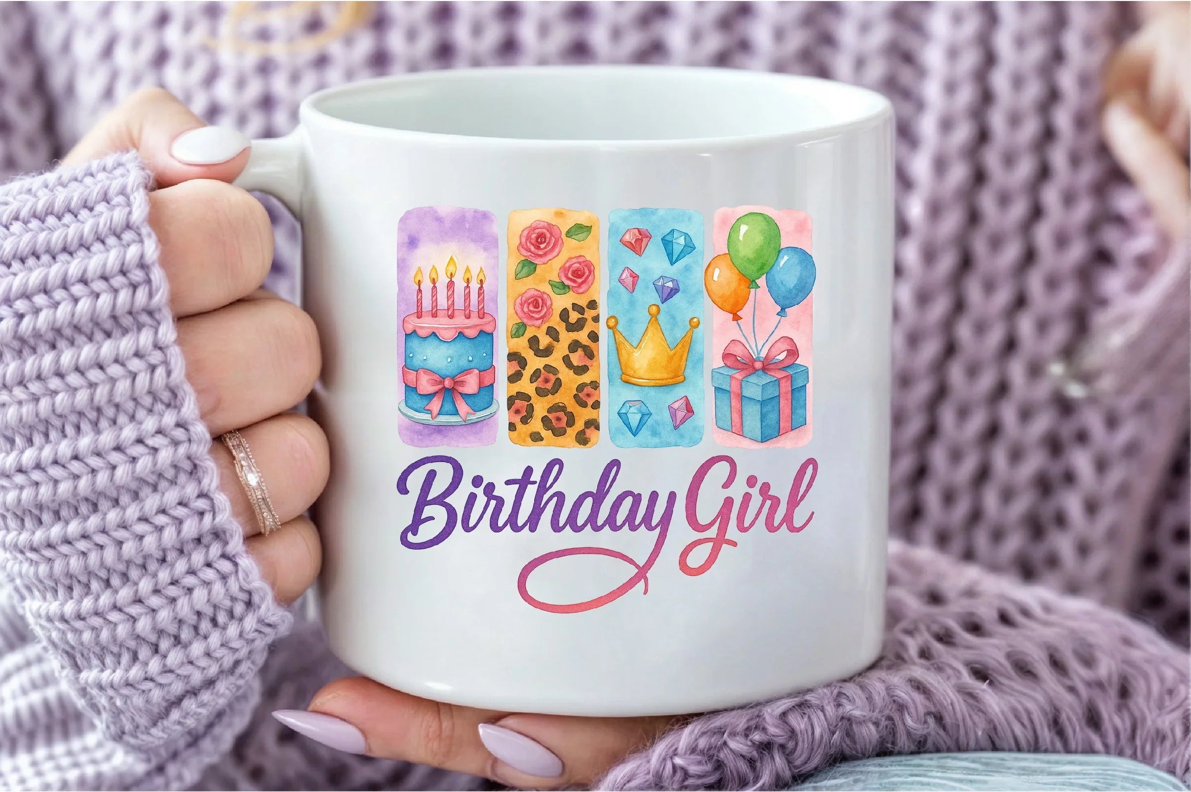 Brushstroke Birthday Girl Clipart Bundle - CraftNest - Digital Crafting and Art