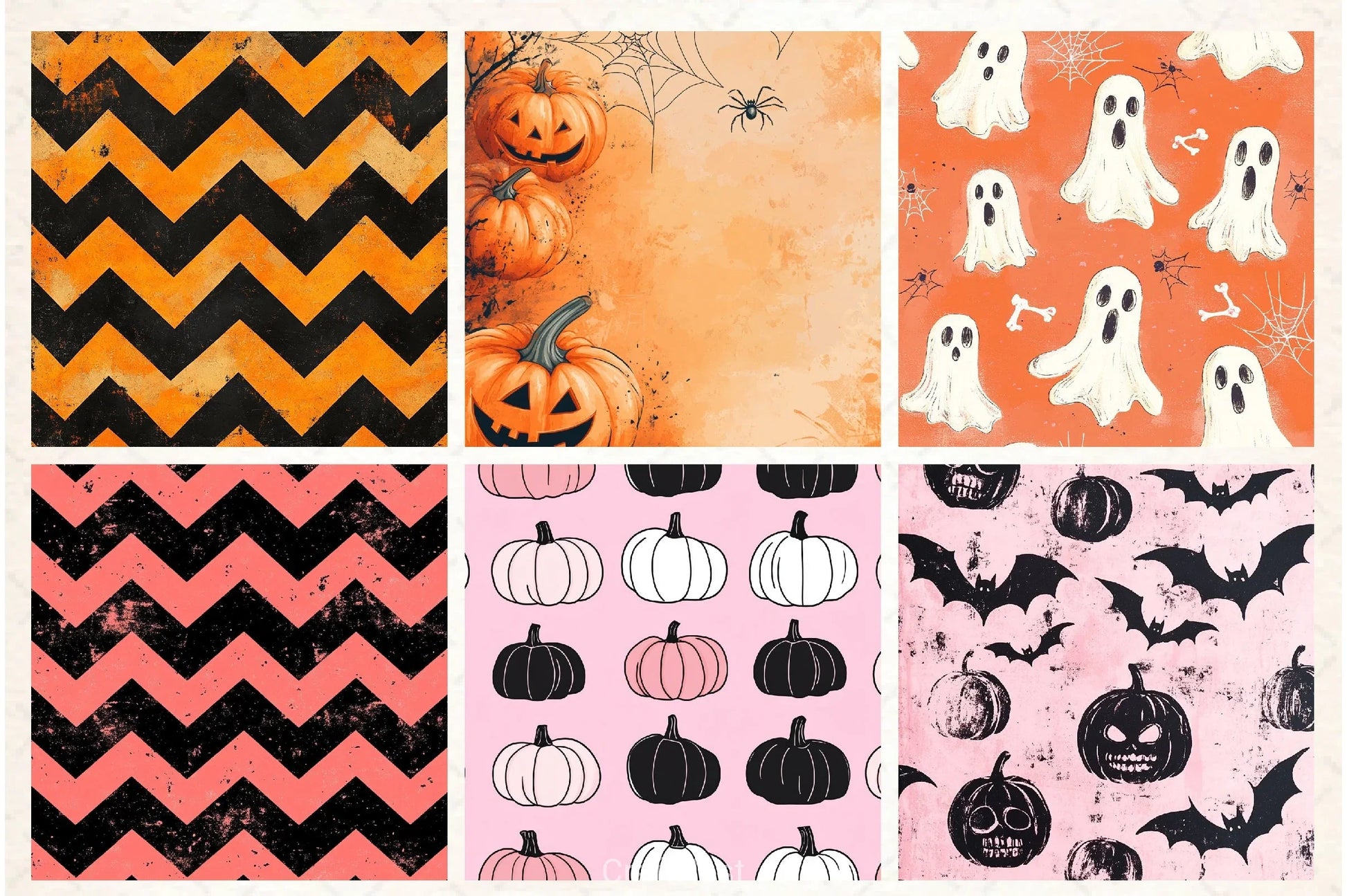 Cute Halloween Digital Papers - CraftNest - Digital Crafting and Art