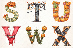 Halloween Alphabet Clipart Bundle 2 - CraftNest - Digital Crafting and Art