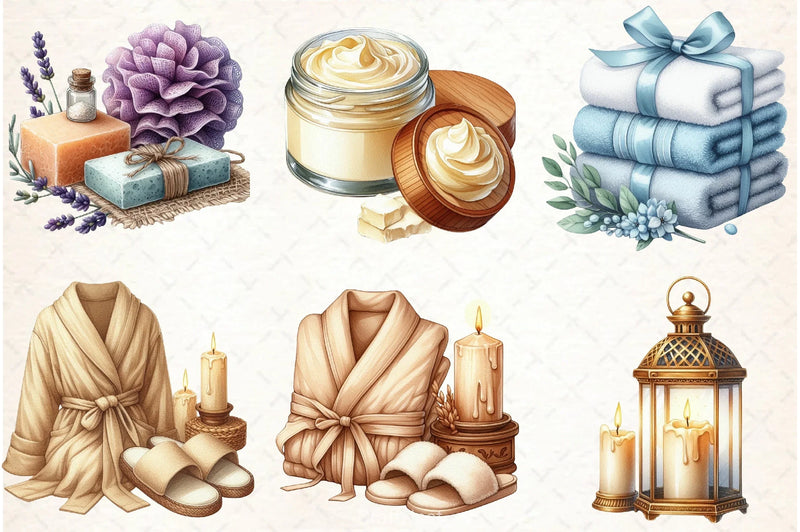 Winter Spa Clipart Bundle - CraftNest - Digital Crafting and Art