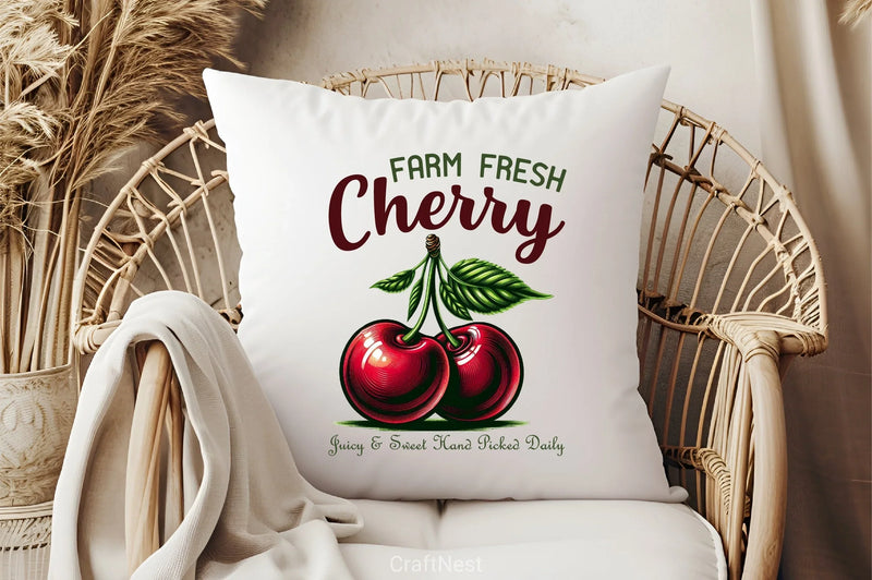 Farm Fresh Cherry Clipart Bundle - CraftNest - Digital Crafting and Art